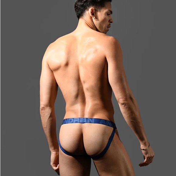 Andrew Christian CoolFlex Modal SHOW-IT® Coral and Navy Jockstrap - Picture 7 of 7